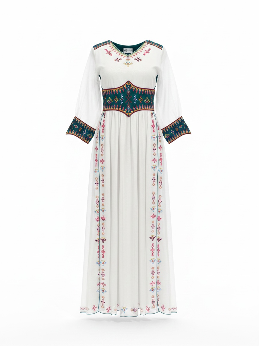 Robe kabyle brodée élégante