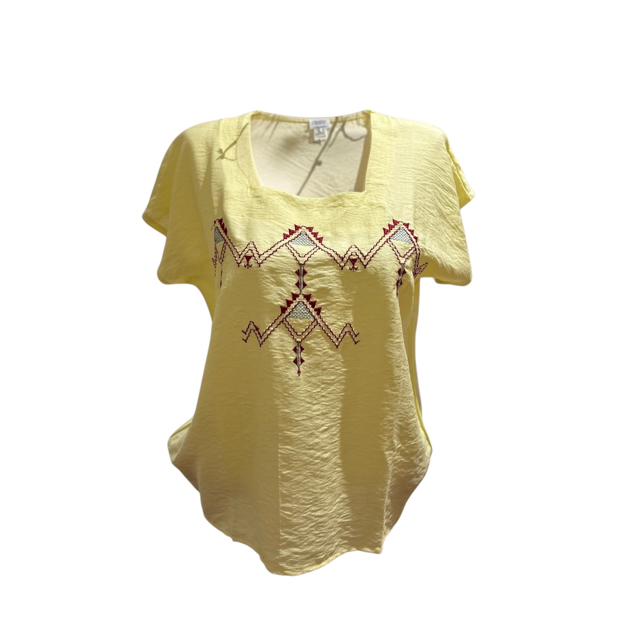 T-shirt en lin brodé