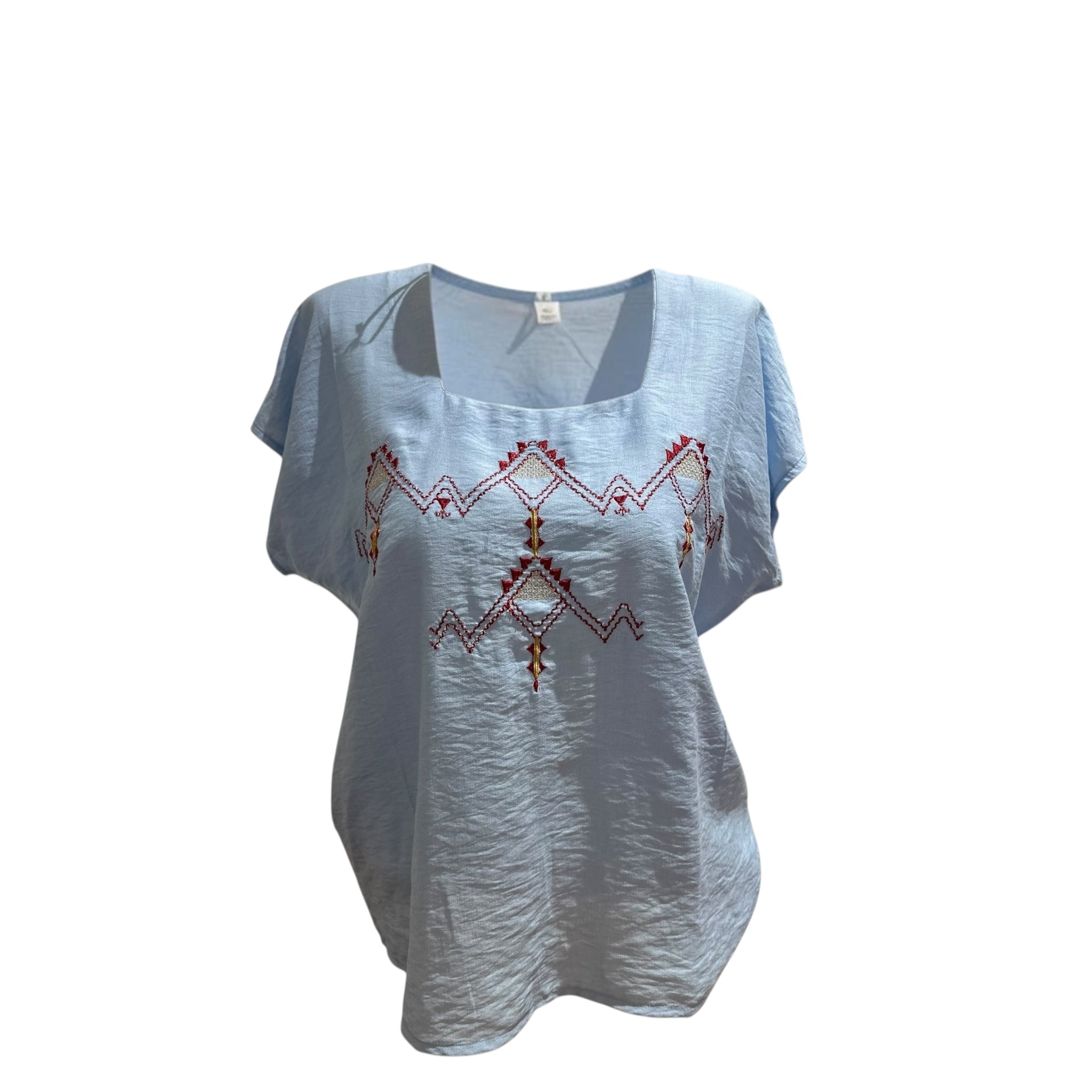 T-shirt en lin brodé