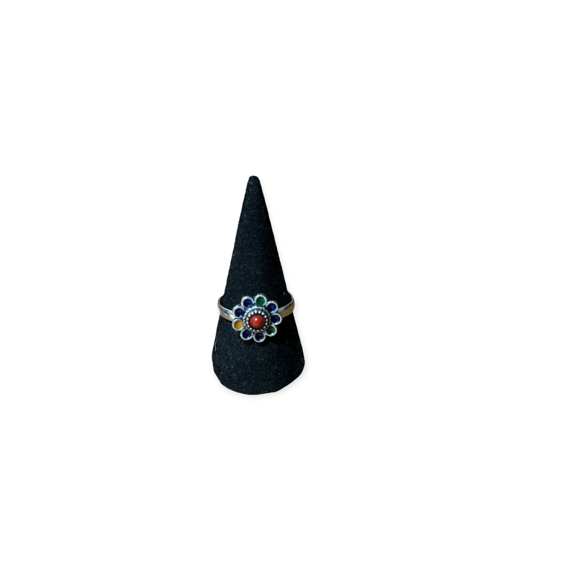 Bague fleur 2 ajustable