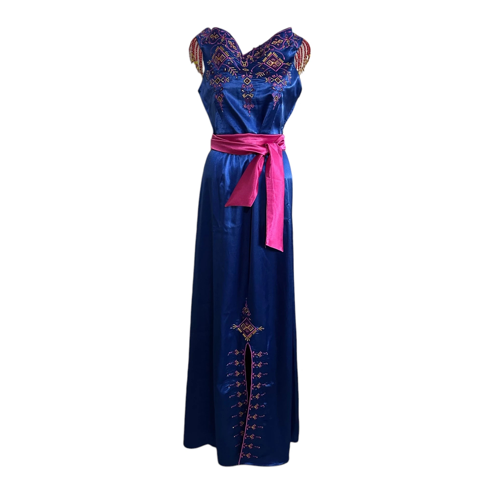 Robe en perle bleu