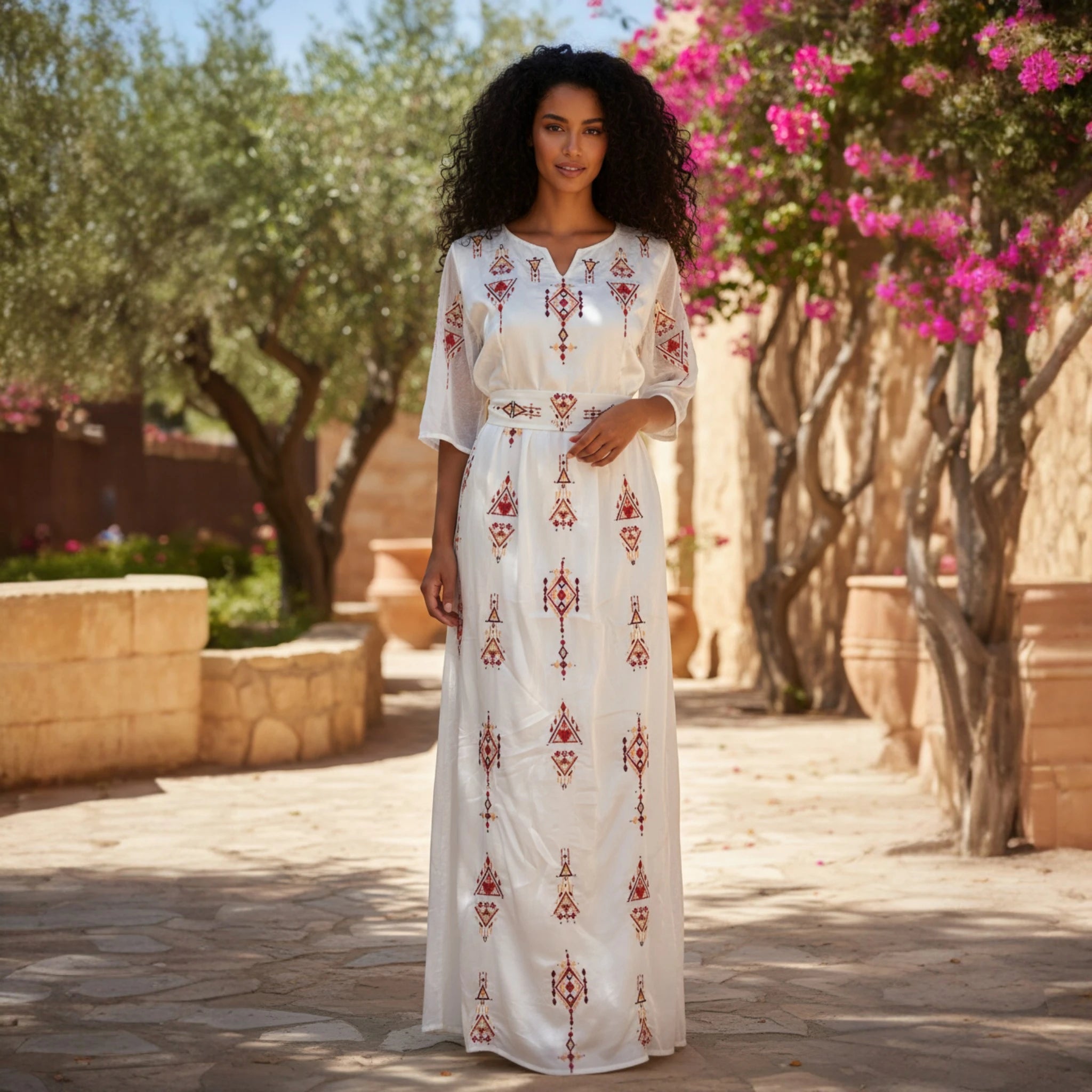 Robe berbère kabyle brodée