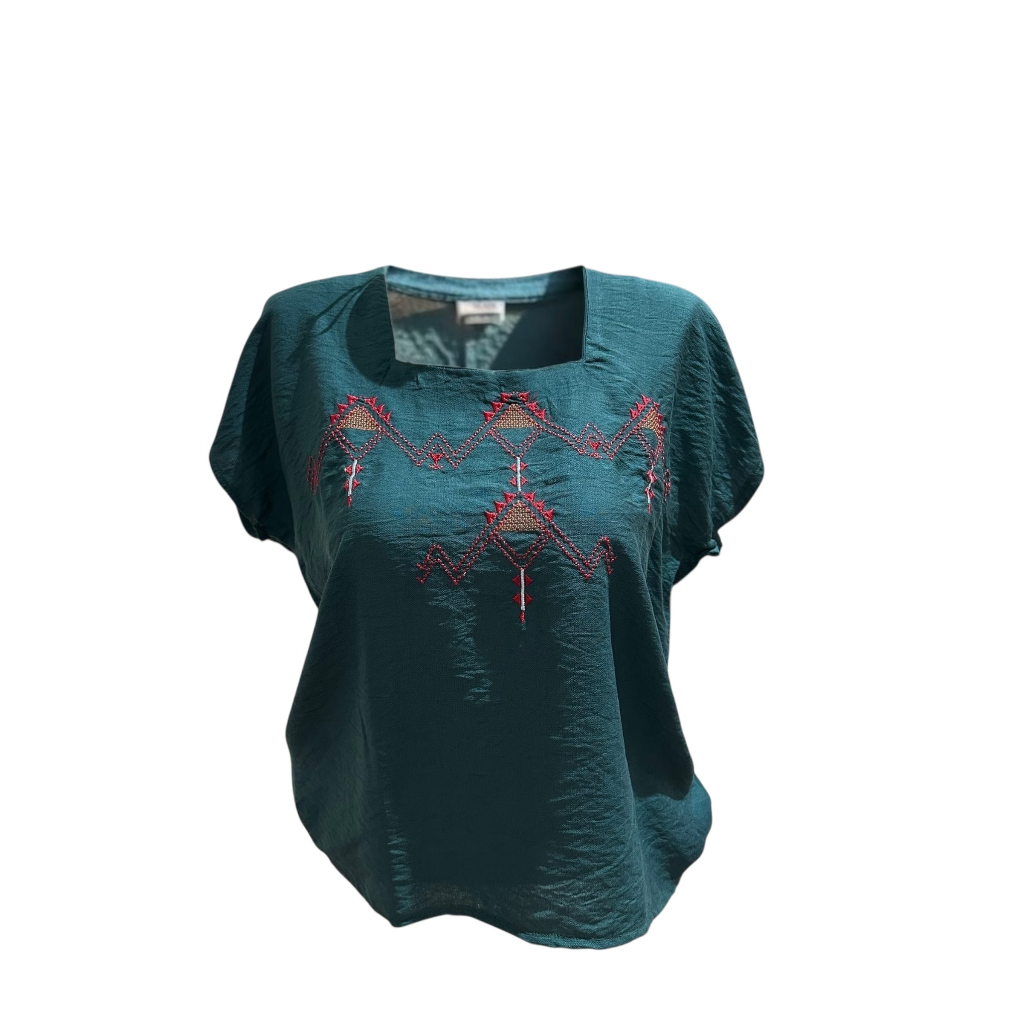 T-shirt en lin brodé