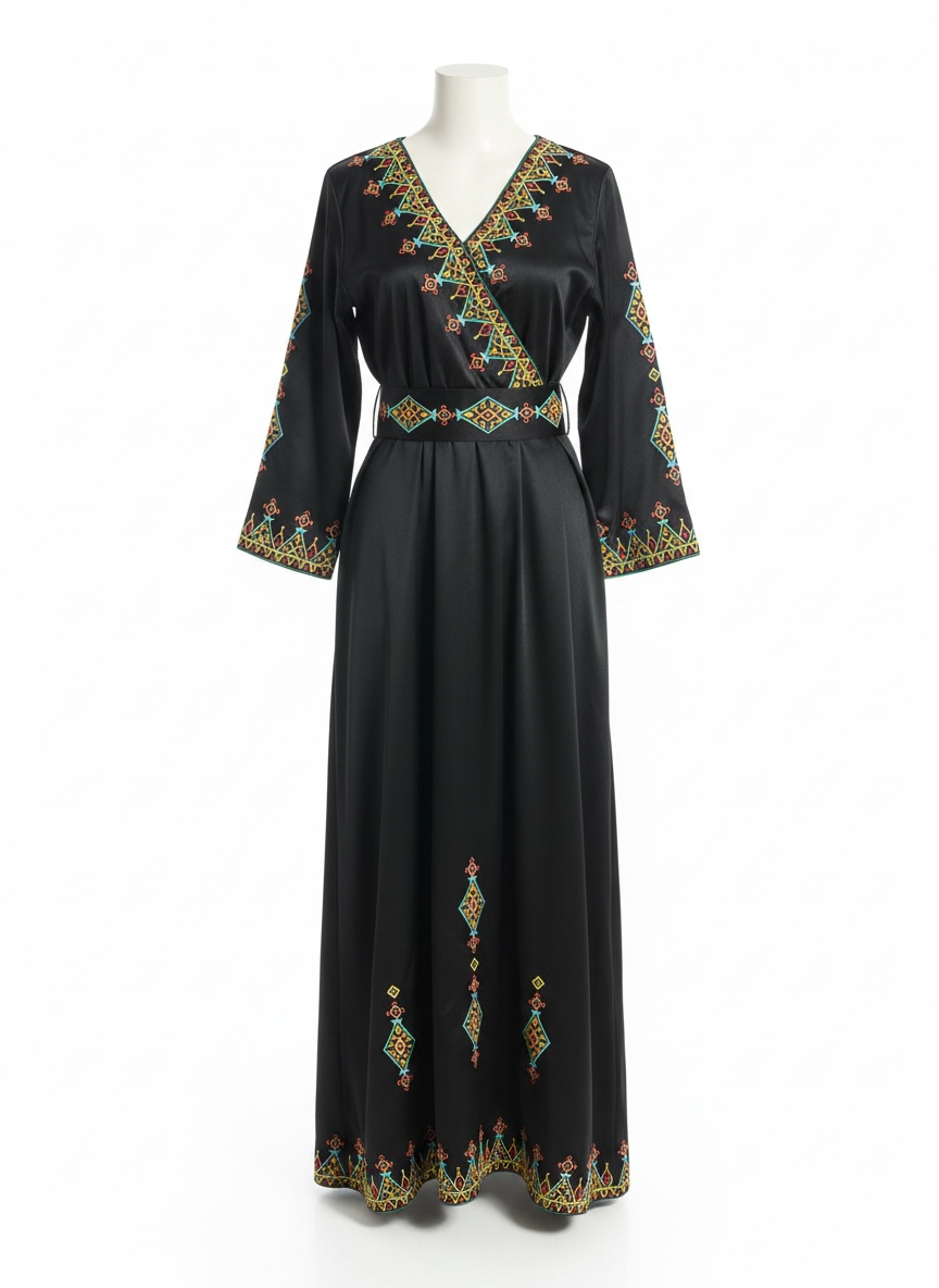 Robe broderie noir